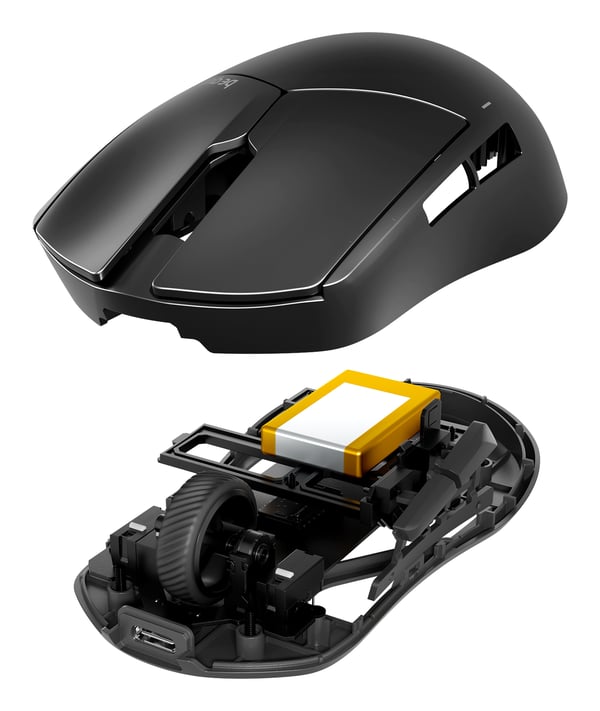 be quiet! Dark Perk Sym hiiri Pelaaminen Oikeakätinen RF Wireless + USB Type-C Optinen 32000 DPI