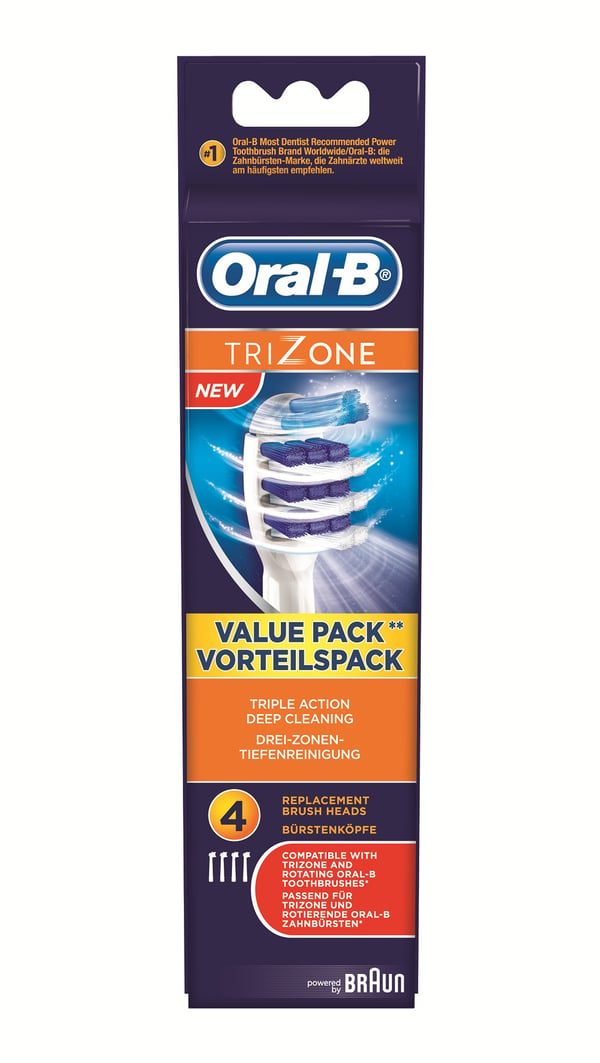 Oral-B EB30-4 4 styck Blå, Vit