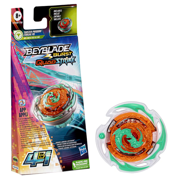 Beyblade Burst QuadStrike F7760EU6 aktivitetsleksak och skicklighetsspel Battle-snurrleksak