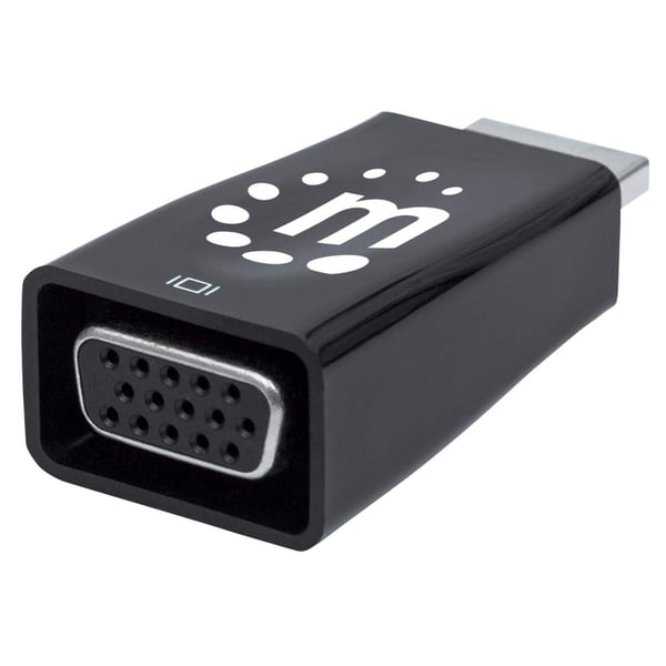 Manhattan 151542 kabelomvandlare (hane/hona) HDMI VGA, 3.5mm Svart