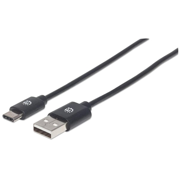Manhattan 353298 USB-kabel USB 2.0 1 m USB C USB A 0,48 Gbit/sek. Sort