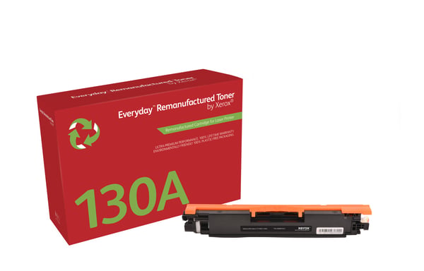 Everyday™ Mustavalko Remanufactured Toner by Xerox compatible with HP 130A (CF350A), Standard capacity