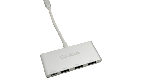 CoolBox COO-HUC3U3PD keskitin USB 3.2 Gen 1 (3.1 Gen 1) Type-C 5000 Mbit/s Alumiini