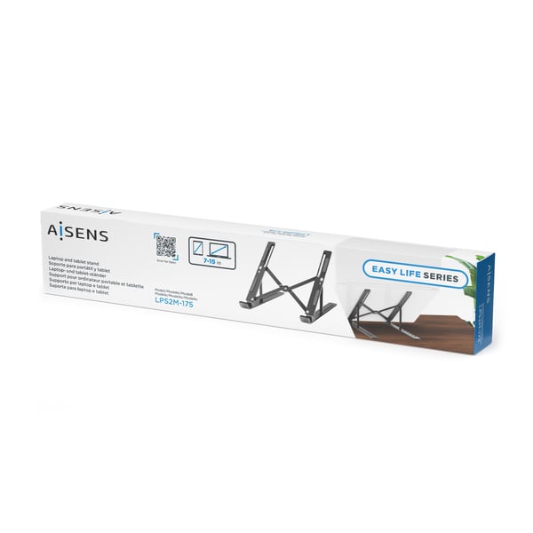 AISENS LPS2M-175 laptop stativ Stander til laptop og tablet Grå 38,1 cm (15")