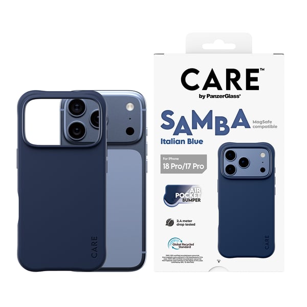 PanzerGlass CARE™ by ® Samba Case Italian Blue m. MagSafe iPhone 2026 Pro | 17 Pro