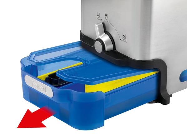 Tefal Oleoclean Pro Inox & Design FR8040 Yksi 3,5 L 2300 W Musta, Ruostumaton teräs