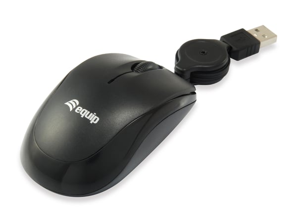 Equip 245103 datormöss Resor Ambidextrous USB Type-A Optisk 1000 DPI