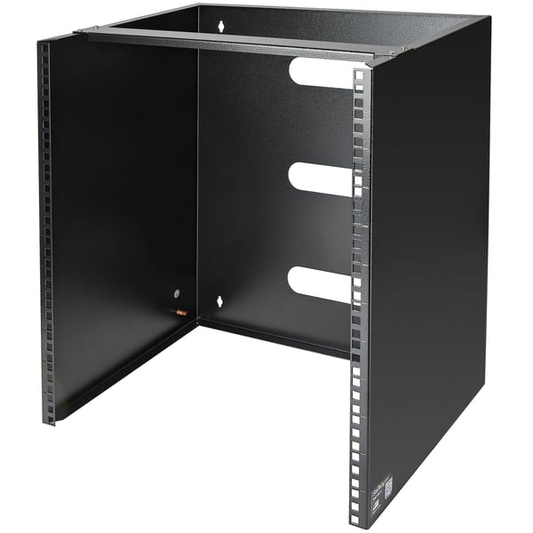 StarTech.com WALLMNT12 stativ 12U Vægmonteret stativ Sort