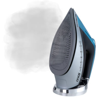 Sogo PLA-SS-6355 strygejern Tør & dampstrygejern Keramisk strygesål 2600 W Sort, Blå, Hvid