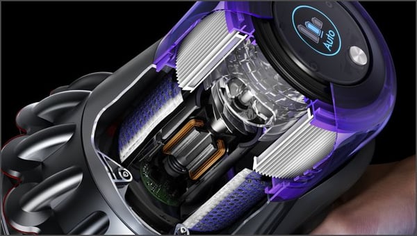 Dyson V11 Fluffy Skaftdammsugare, 2-i-1 Batteri Torr Utan påse Nickel, Röd