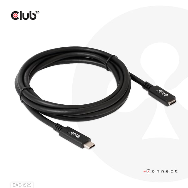 CLUB3D CAC-1529 USB-kablar USB 3.2 Gen 1 (3.1 Gen 1) 2 m USB C 5 Gbit/s 60 W Svart