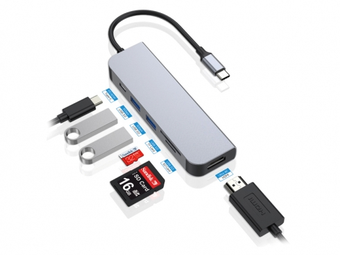 Conceptronic DONN02G dockingstation USB 3.2 Gen 1 (3.1 Gen 1) Type-C Aluminium