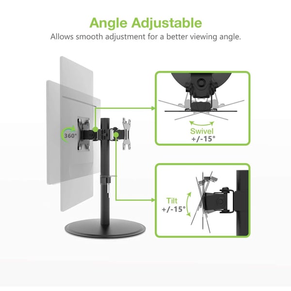 Techly ICA-LCD 402 fäste och ställ till bildskärm 81,3 cm (32") Bord Svart