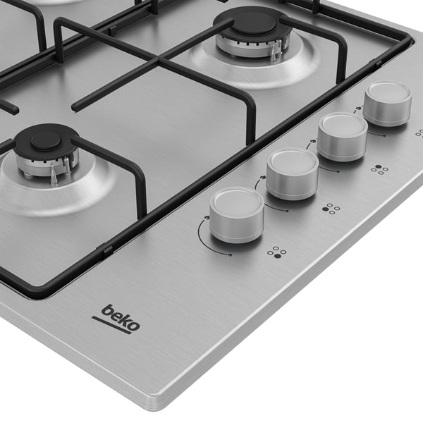 Beko HIGG641C3SX Ruostumaton teräs Kiinteä 60 cm Kaasuliesi 4 alue(tta)