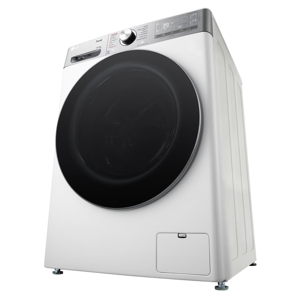 LG D4R9513TPWC vaskemaskine - tørretumbler Fritstående Front-læsning Sølv, Hvid