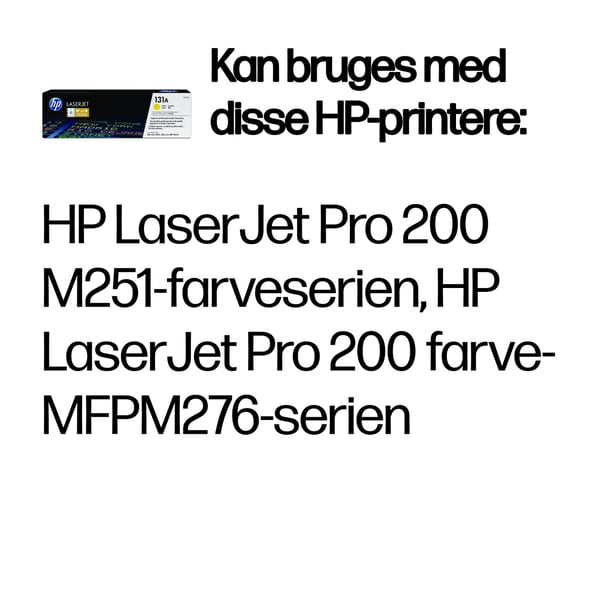 HP Original 131A LaserJet-tonerpatron, gul