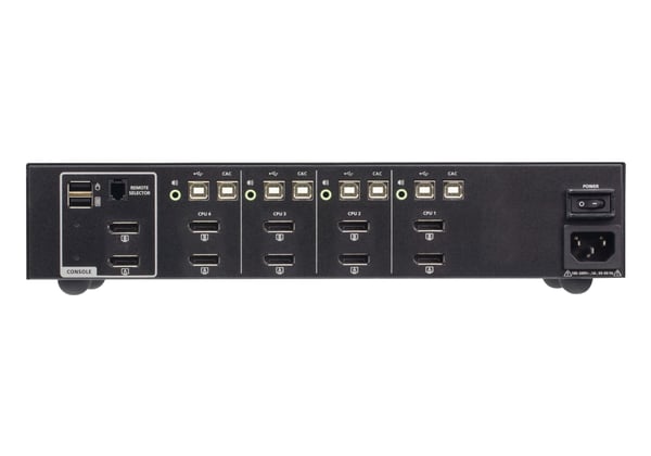 ATEN 4-portars säker KVM-switch med USB DisplayPort, Dual Display och CAC (efterlever PSD PP v4.0)