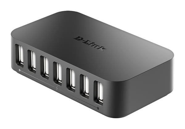 D-Link DUB-H7 USB 2.0 Type-B 480 Mbit/s Svart