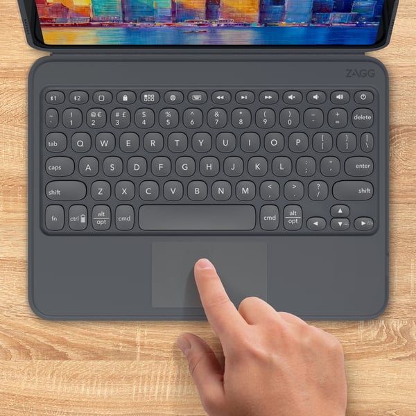 ZAGG KBD PRO KEYS MED TRACKPAD TYSK FÖR APPLE IPAD 10.2 SVART/GRÅ (103407953)