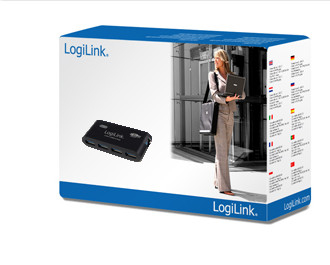 LogiLink USB 3.0 4x 5000 Mbit/s Musta