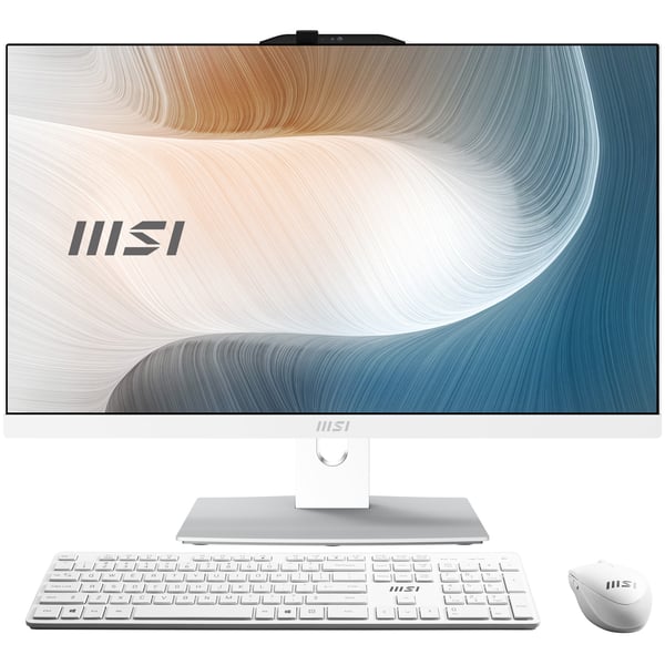 MSI Modern AM242P 1M-2097EU Intel Core 7 150U 60,5 cm (23.8") 1920 x 1080 pixlar Allt-i-ett-dator 16 GB DDR5-SDRAM 512 GB SSD Windows 11 Pro Wi-Fi 6E (802.11ax) Vit