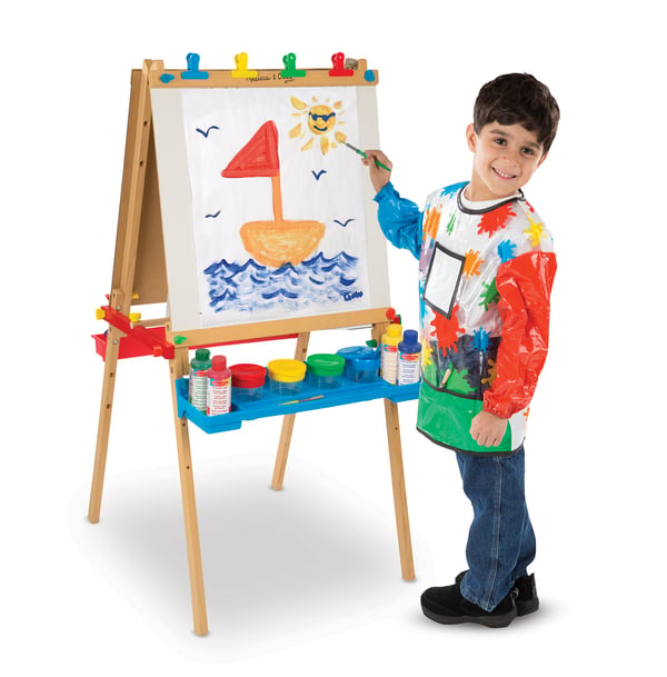 Melissa & Doug Deluxe Wooden Standing Art Easel Musta