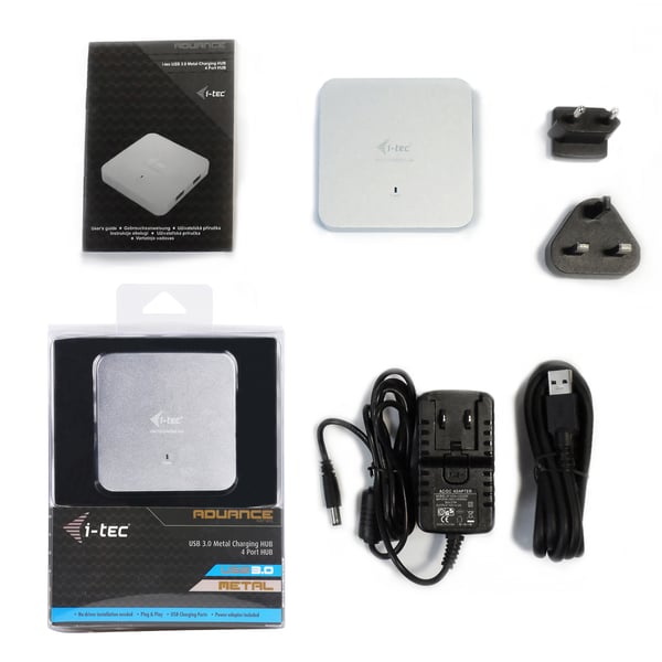 i-tec Metal U3HUBMETAL4 gränssnittshubbar USB 3.2 Gen 1 (3.1 Gen 1) Type-A 5000 Mbit/s Silver