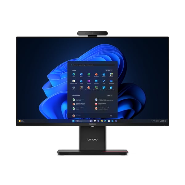 Lenovo ThinkCentre M70a Gen 6 Intel Core Ultra 7 265T 60,5 cm (23.8") 1920 x 1080 pikseliä Kosketusnäyttö All-in-one PC 32 GB DDR5-SDRAM 1 TB SSD Windows 11 Pro Wi-Fi 6E (802.11ax) Musta
