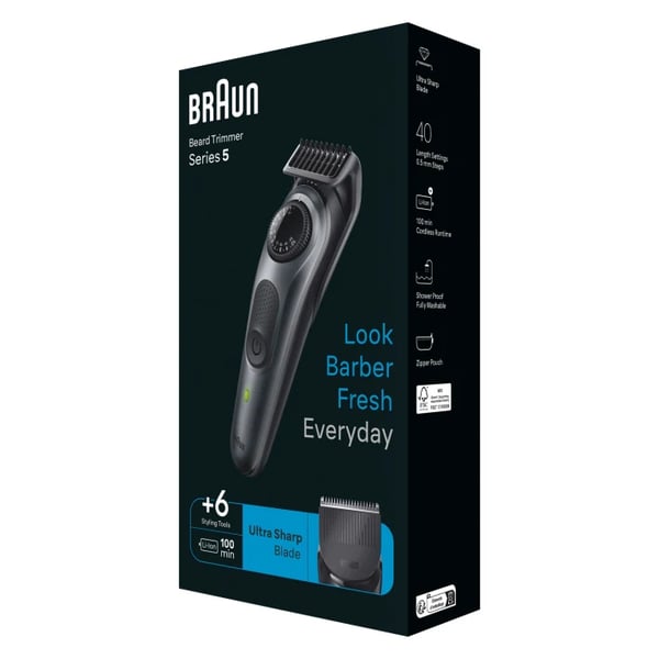 Braun Series 5 BT5450 Parranajokone kääntyvällä päällä Trimmeri Musta