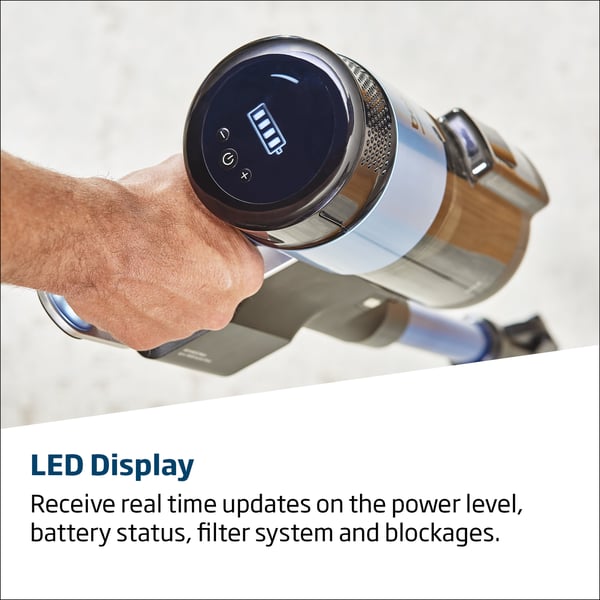 Beko VRT96425VD upprättstående dammsugare och elektrisk sopborste Skaftdammsugare Batteri Torr MIF, HEPA Utan påse 2,5 l 450 W Svart, Blå