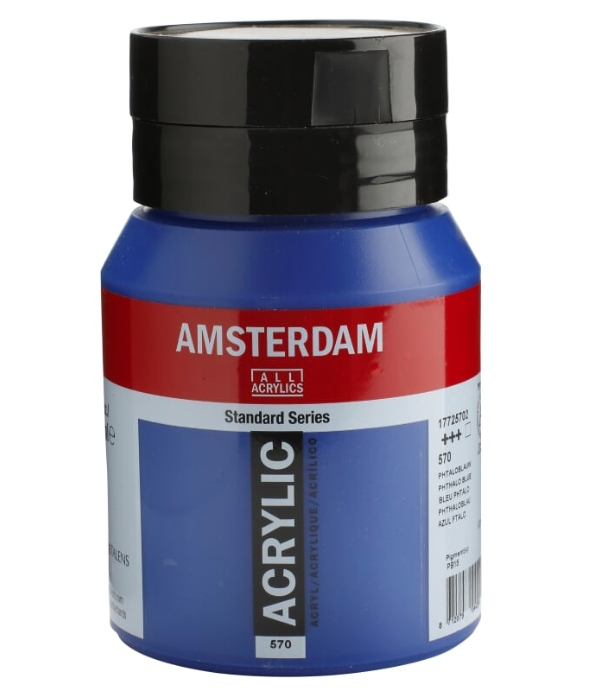 Amsterdam Standard akryyliväri 500 ml Sininen Pullo