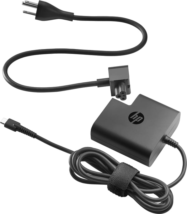 HP 1HE08AA strømadapter og vekselret Sort