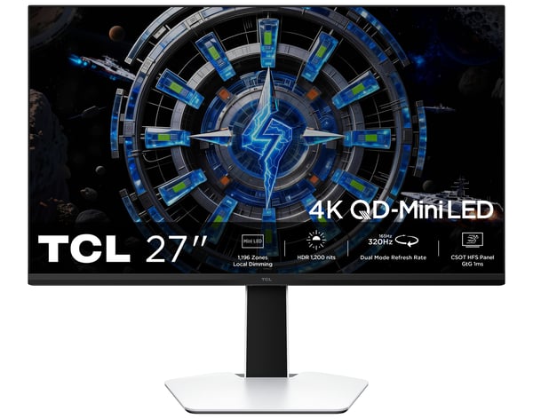 TCL C2 27C2A computerskærm 68,6 cm (27") 3840 x 2160 pixel 4K Ultra HD QLED Hvid