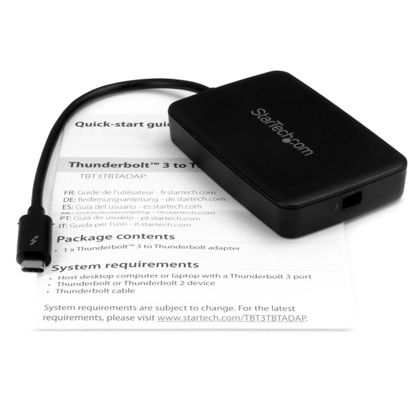 StarTech.com Thunderbolt 3 till Thunderbolt 2 Adapter - TB3 Laptop till TB2 Skärmar/Enheter - Thund