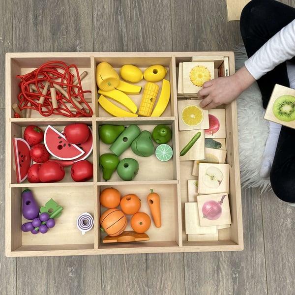 Tickit Wooden Sorting Tray - 7 Way