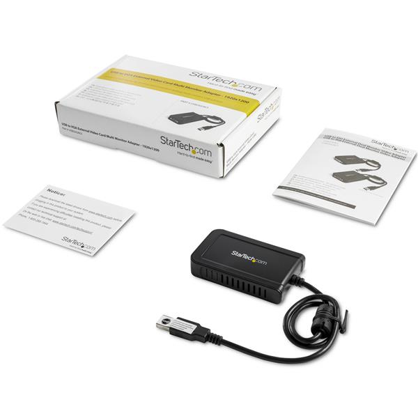 StarTech.com USB2VGAE3 USB grafisk adapter 1920 x 1200 pixel Sort