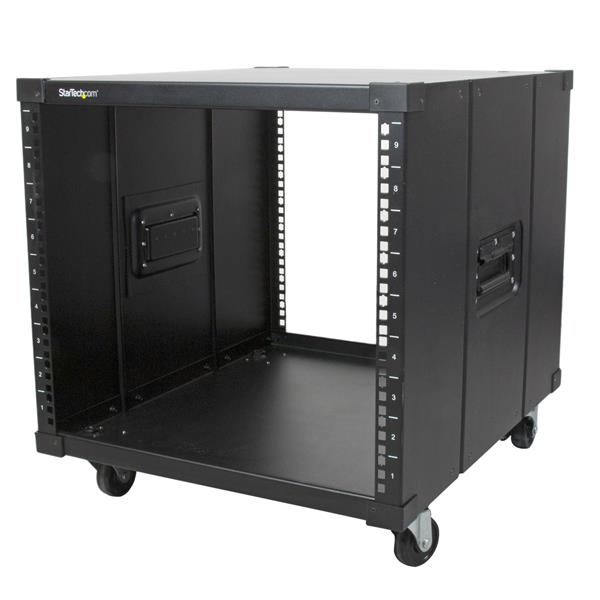StarTech.com RK960CP stativ 9U Fritstående reol Sort