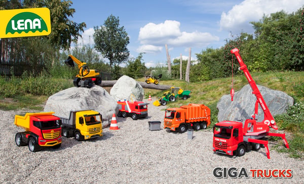 Lena GIGA TRUCKS Excavator PRO Åkleksak, grävmaskin