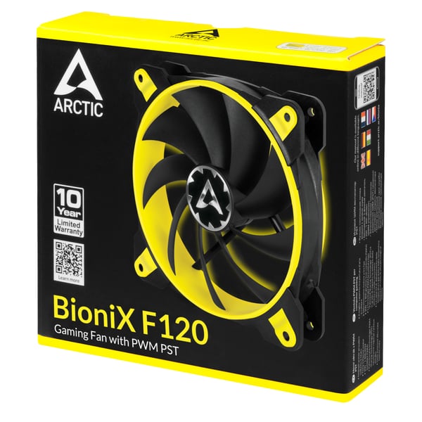 ARCTIC BioniX F120 Datorväska Fan 12 cm Svart, Gul 1 styck