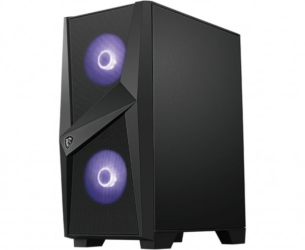 MSI MAG Forge 100M Midi Tower Svart, Transparent