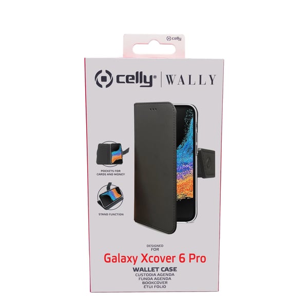 Celly Wally mobiltelefon etui 16,8 cm (6.6") Tegnebogsetui Sort