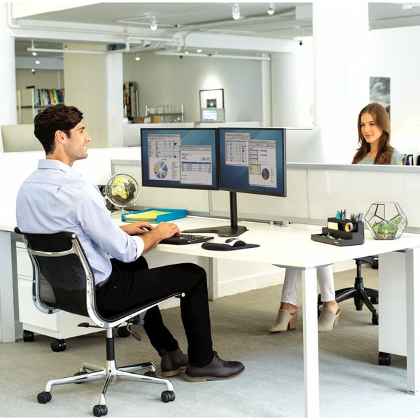 Techly ICA-LCD 2524 skærmbeslag og -stativer 81,3 cm (32") Skrivebord Sort