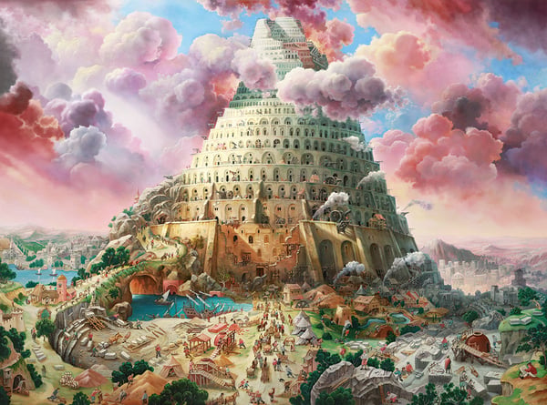 Castorland Tower of Babel 3000 pcs Kuviopalapeli 3000 kpl Maisema