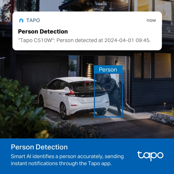 TP-Link Tapo C510W V2 Kuppel IP-sikkerhedskamera Udendørs 2304 x 1296 pixel Loft/væg/pæl