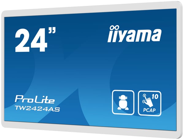 iiyama TW2424AS-W1 skilte display Digital fladpaneldisplay 60,5 cm (23.8") Wi-Fi 350 cd/m² 4K Ultra HD Sort Berøringsskærm Indbygget processer Android 24/7