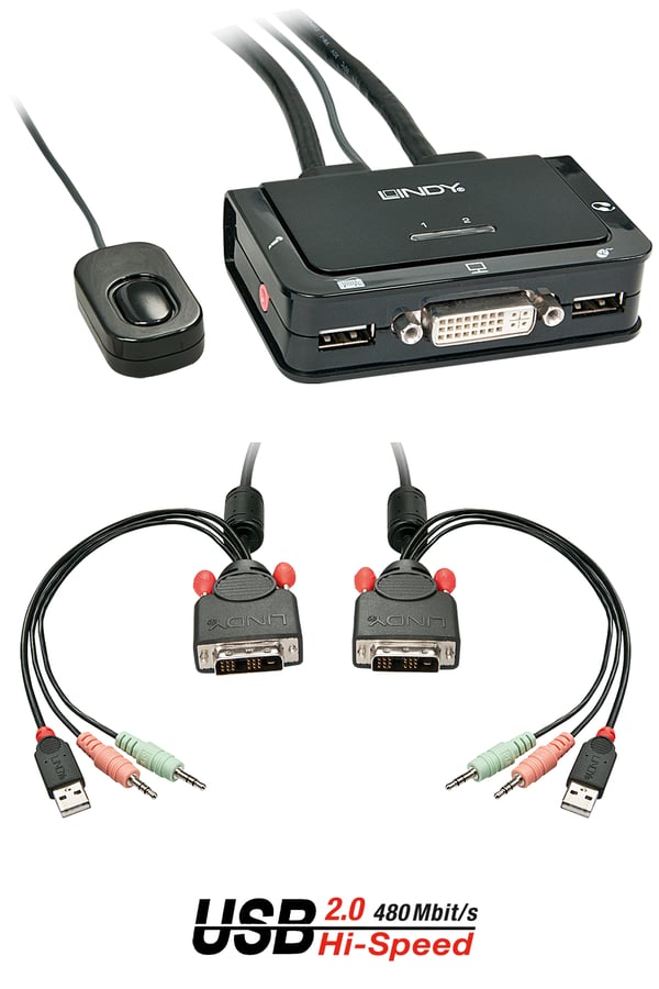Lindy 42341 KVM-switchar Svart