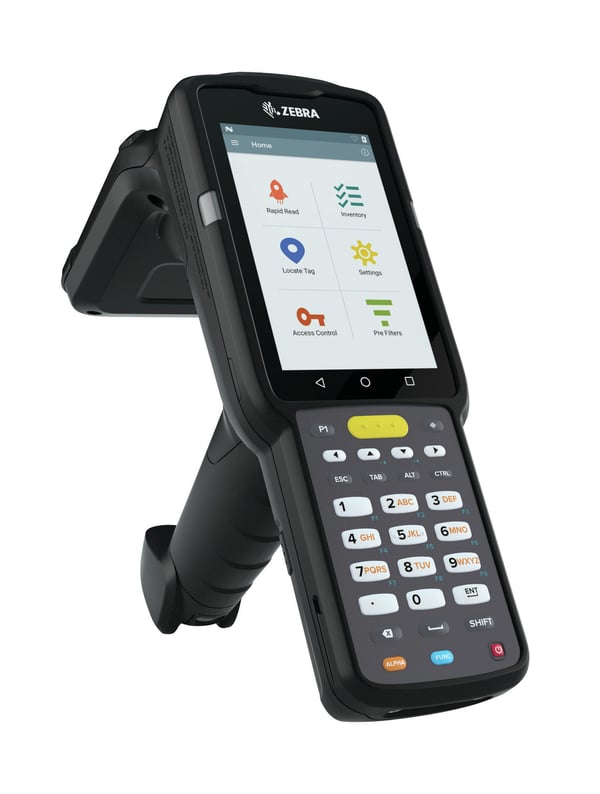 Zebra MC3330xR RFID-handdatorer 10,2 cm (4") 800 x 480 pixlar Pekskärm 680 g Svart