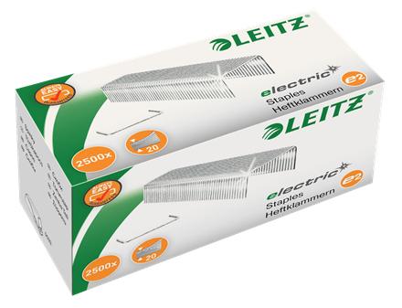Leitz Hæfteklammer 24/6 E2 Elektrisk Æske med 2500 stk.
