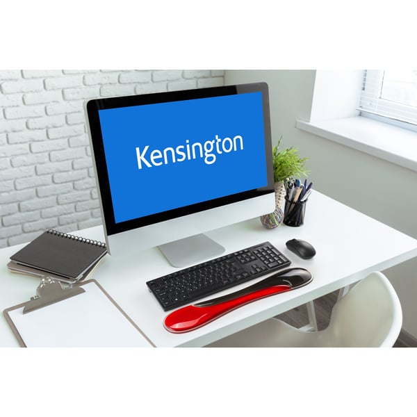 Kensington Smalt duo gel-handledsstöd för tangentbord - Rött