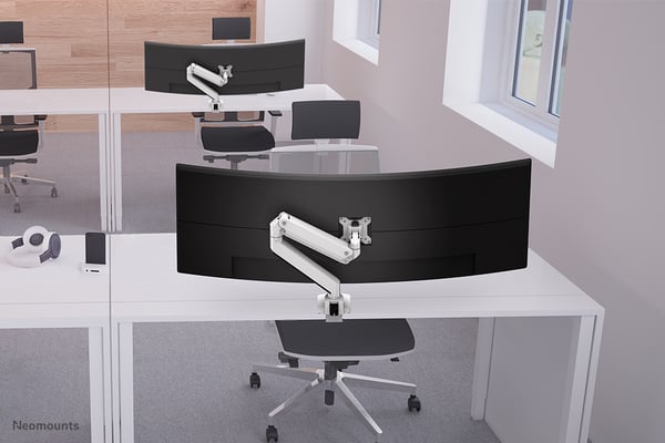 Neomounts NM-D775WHITEPLUS monitorin kiinnike ja jalusta 124,5 cm (49") Vastaanotto Valkoinen